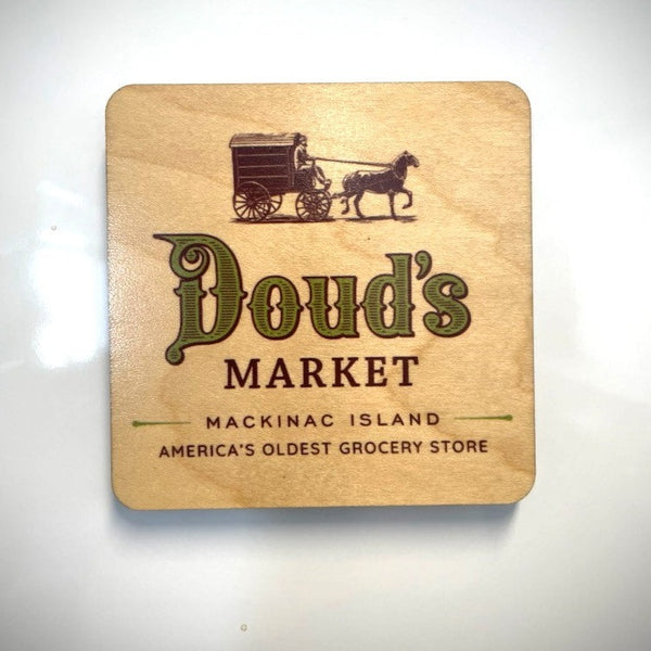 Douds Wooden Square Magnet