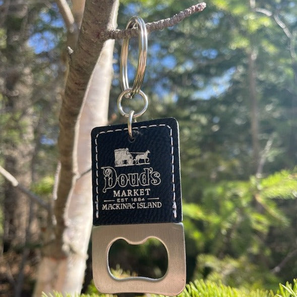 Doud's leather keychain